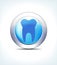 Pale Blue Button Teeth, Dentist, Tooth, Healthcare & Pharmaceutical Icon, Symbol