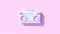Pale Blue Pink Vintage 80\\\'s Style Boombox Hi Fi Portable Cassette Player Stereo Speakers Pink Background