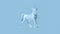 Pale Blue Polygon Horse