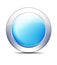 Pale Blue Shiny Button Icon, Vector Design