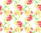 Pale color abstract rose flower seamless pattern.