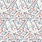Pale colorful triangles tribal seamless pattern