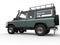 Pale metallic green four wheel drive - off road car - side view