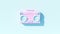 Pale Pink Blue Vintage 80\\\'s Style Boombox Hi Fi Portable Cassette Player Stereo Speakers Blue Background