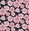 Pale pink color stylized floral seamless pattern.