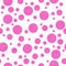 Pale Pink Polka Dots on White Textured Fabric Background