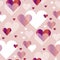 Pale rosy color love heart concept vector illustration