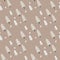 Pale seamless pattern with fir tree grey silhouettes. Light beige background with simple nature print