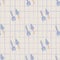 Pale seamless pattern with shovel and rake silhouettes. Light grey background with blue ornament and check