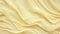 Pale Yellow Fabric Background with Wrinkles. Wavy Surface Texture