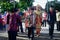 Palembang-Indonesia may 23 2020: Men wear traditional Palembang traditional clothing that will carry out the wedding