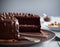 Paleo Chocolate Cake blurred background photography