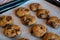 Paleo chocolate chunk tahini cookies. salty cookies