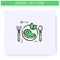 Paleo diet line icon. Editable illustration