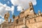 Palermo Cathedral church with statues of saints, Sicily, Italy