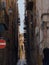 PALERMO, ITALY - may 14, 2015: a narrow courtyard in old city centre, Sicily