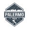 Palermo Italy Travel Stamp Icon Skyline City Design Tourism.