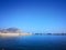 Palermo port with blue sky and water