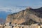 Palermo port with Mount Pellegrino and Utveggio Castle