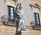 Palermo\'s statue with pigeon