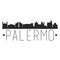 Palermo Sicily Italy . City Skyline. Silhouette City. Design Vector. Famous Monuments.