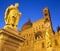 Palermo - South portal of Cathedral or Duomo and statue of st. Proculus