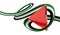 Palestine abstract 3D wavy flag red black white green modern Palestinian ribbon strip triangle logo icon 3d illustration