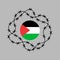 Palestine being isolated by barbed wire - occupation and blockade