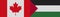 Palestine and Canada Canadian Fabric Texture Flag