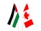 Palestine and Canada flags