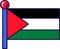 Palestine country nation flag on flagpole vector