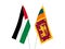 Palestine and Democratic Socialist Republic of Sri Lanka flags