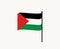 Palestine Emblem Flag Ribbon Middle East country