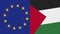 Palestine and European Union Flags Together