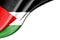 Palestine flag. 3d illustration. with white background space for text