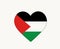 Palestine Flag Emblem Heart Middle East country Icon