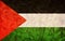 Palestine flag on grunge vintage canvas