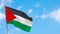 Palestine flag on pole