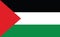 Palestine flag vector graphic. Rectangle Palestinian flag illustration. Palestine country flag is a symbol of freedom, patriotism