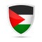 Palestine Flag Vector Shield Icon