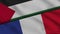 Palestine and France Flags, Breaking News, Political Diplomacy Crisis Concept