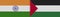 Palestine and India Fabric Texture Flag â€“ 3D Illustrations