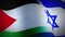 Palestine and Israel flags showing government aggression and disagreement