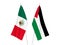 Palestine and Mexico flags