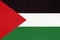 Palestine national fabric flag textile background. Symbol of world Asian country