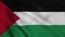 Palestine National Flag - 4K seamless loop animation of the Palestinian flag. Highly detailed realistic 3d rendering