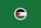 Palestine national flag circle shape