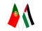 Palestine and Portugal flags