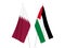 Palestine and Qatar flags