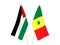 Palestine and Republic of Senegal flags